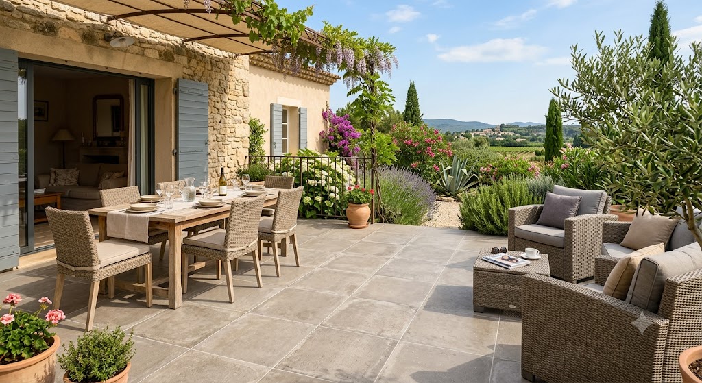 quelle couleur carrelage terrasse Gard Hérault